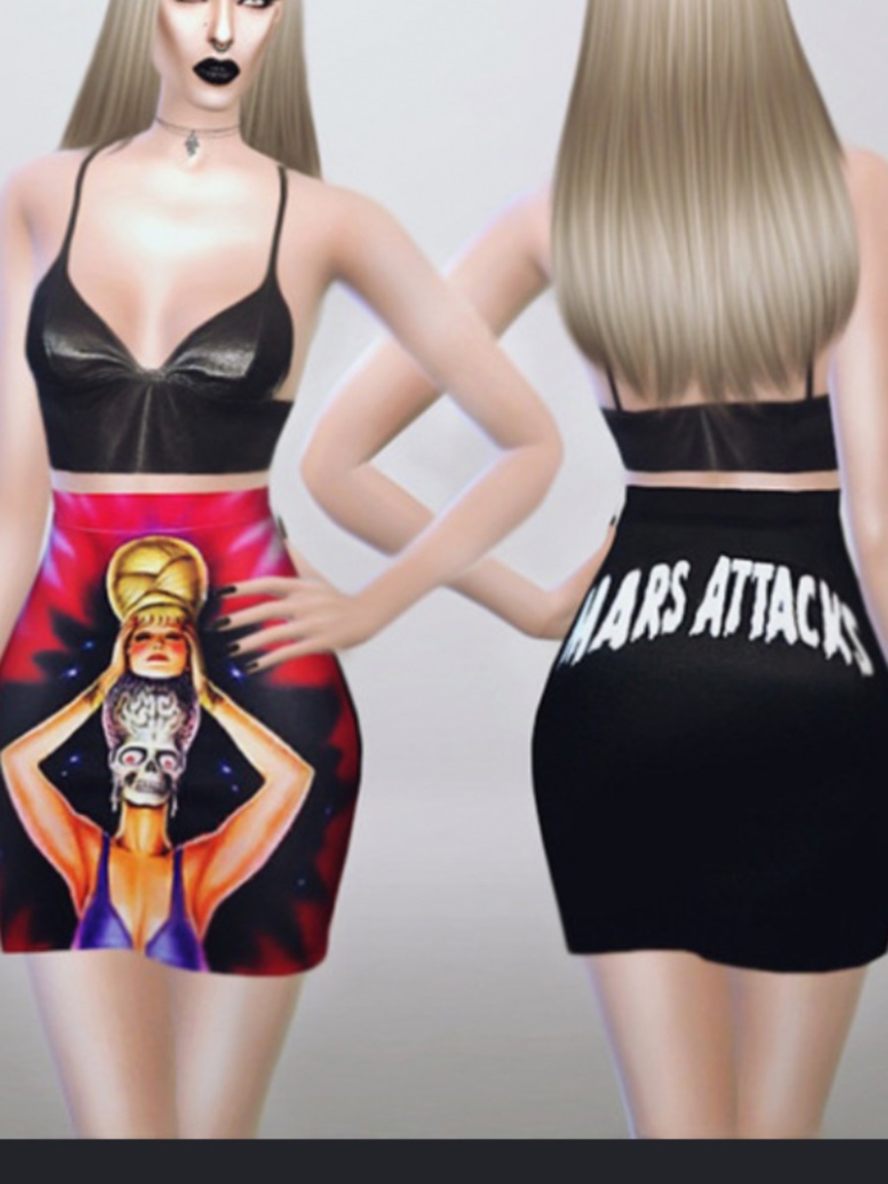 Kreepsville 666 Mars Attacks Skirt - Picture 4 of 4